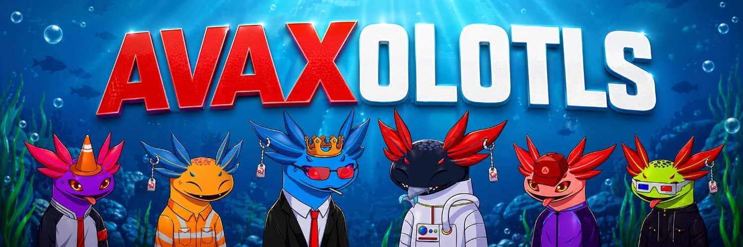 Official AVAXolotls underwater banner artwork